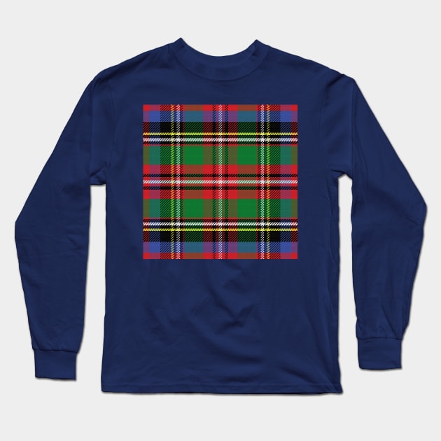 Scottish tartan, red and green, blue and yellow Long Sleeve T-Shirt by kavalenkava